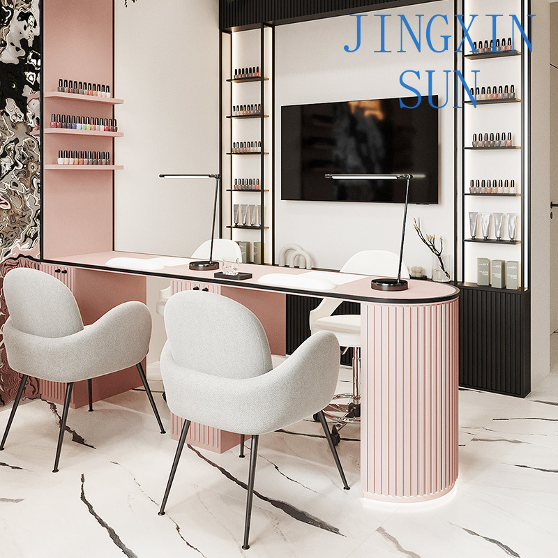 Interior Design Nail Salon - Пользовательский розовый салон красоты 3D дизайн
