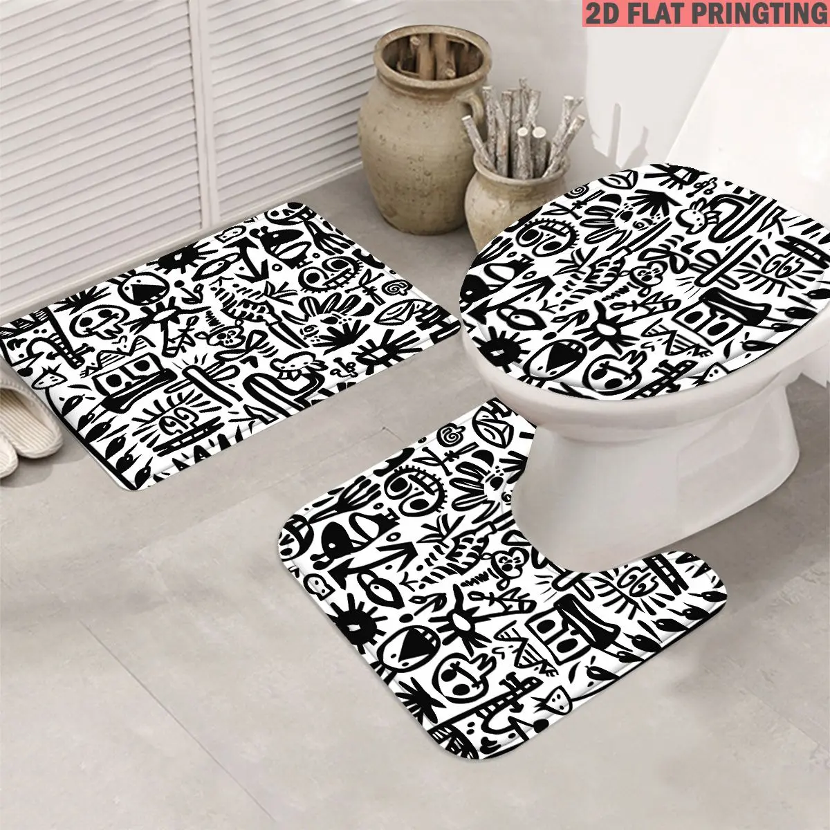 Printed Rug Abstract - Набор из 3-х ковриков для ванной
