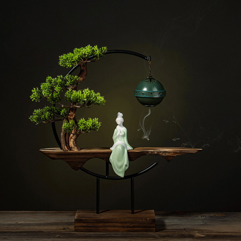 Interior Design Zen - Деревянная китайская курильница для благовоний с