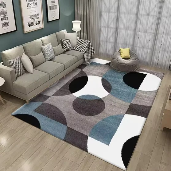 Printed Rug Abstract - Современный абстрактный геометрический ковер в стиле