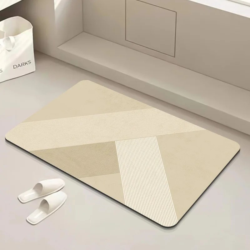 Printed Rug Abstract - Абстрактный коврик с линейным рисунком, нескользящий,