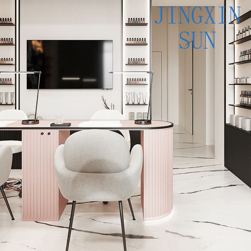 Пользовательский розовый салон – обзор и цена Interior Design Nail Salon