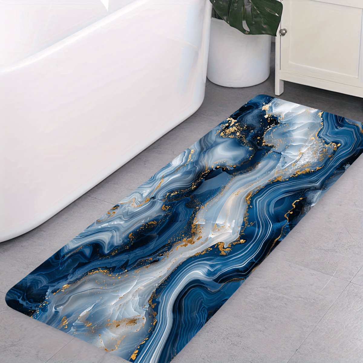 Коврик для ванной с принтом си – обзор и цена Printed Rug Abstract