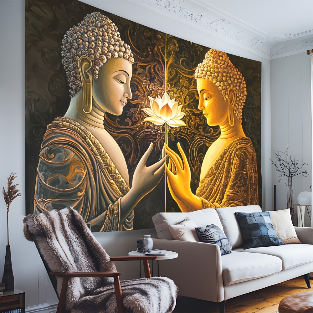Будда Лотос Настенный Гобелен  – обзор и цена Interior Design Zen