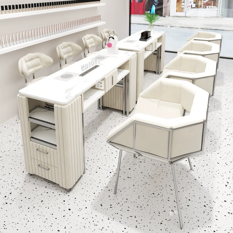 Роскошная современная бежевая  – обзор и цена Interior Design Nail Salon
