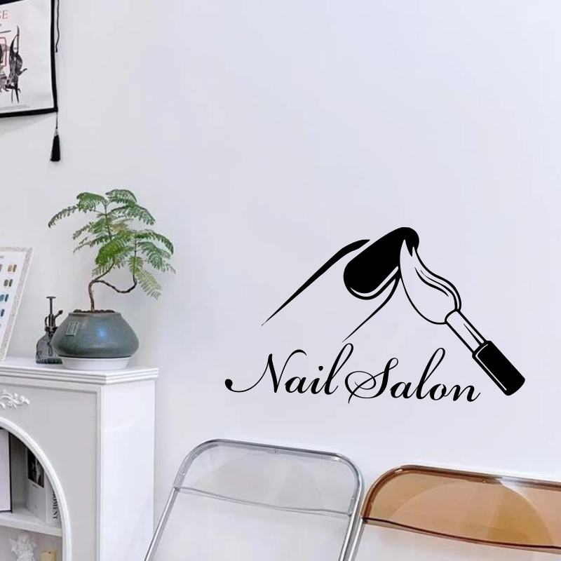 Наклейка на стену для маникюрн – обзор и цена Interior Design Nail Salon