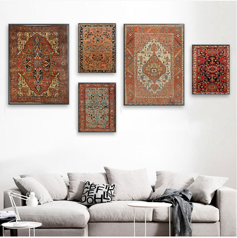Винтажные постеры и принты с у – обзор и цена Printed Rug Abstract